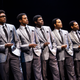 Ephraim Sykes, Jeremy Pope, Jawan M. Jackson, James Harkness, and Derrick Baskin in “Ain’t Too Proud to Beg: The Life and TImes of the Temptations”